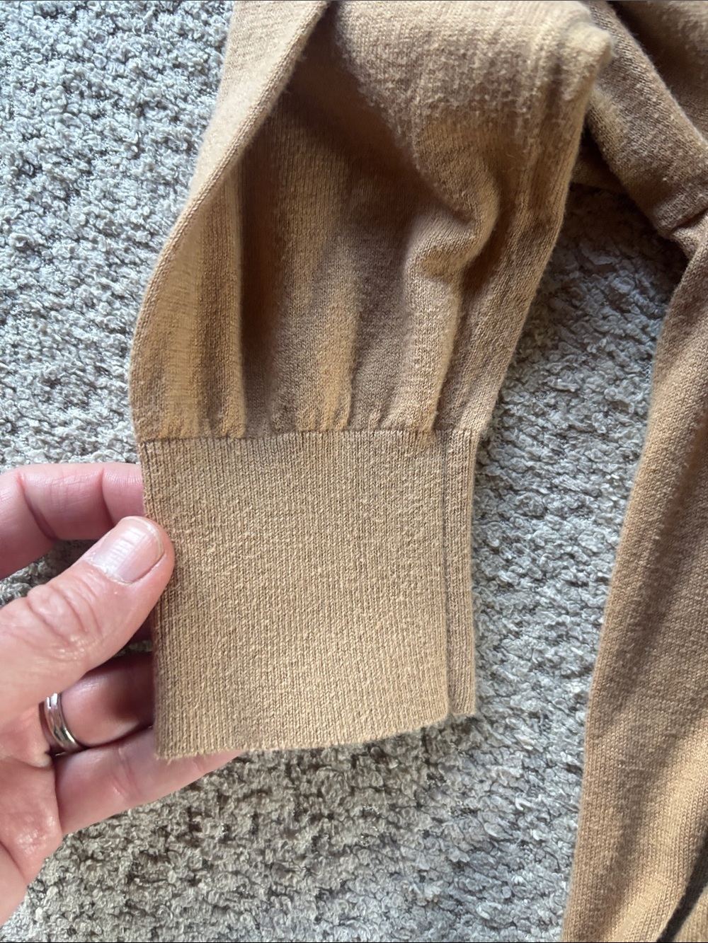 J. Crew Camel Button-Front Women's Cardigan - Picture 5 of 10